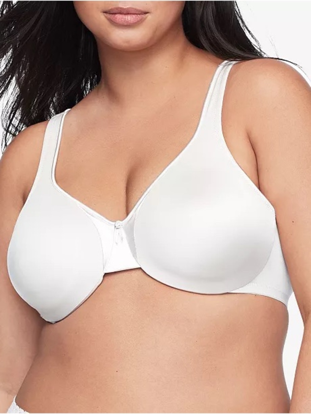 Olga Signature Support Cushioned Underwire Unlined Full-Coverage Bra White 40DD